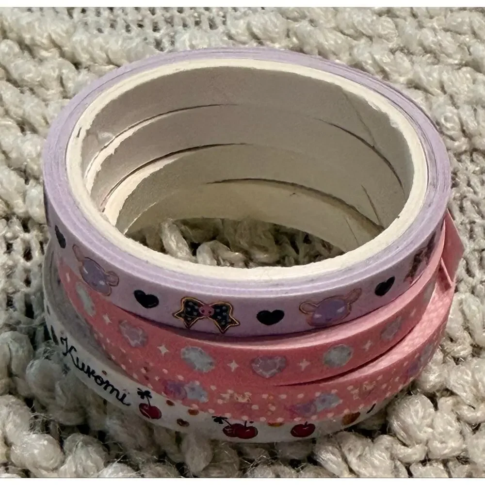Sanrio Kuromi & My Melody Kawaii Washi Tape Set - 10 Roll Variety Pack